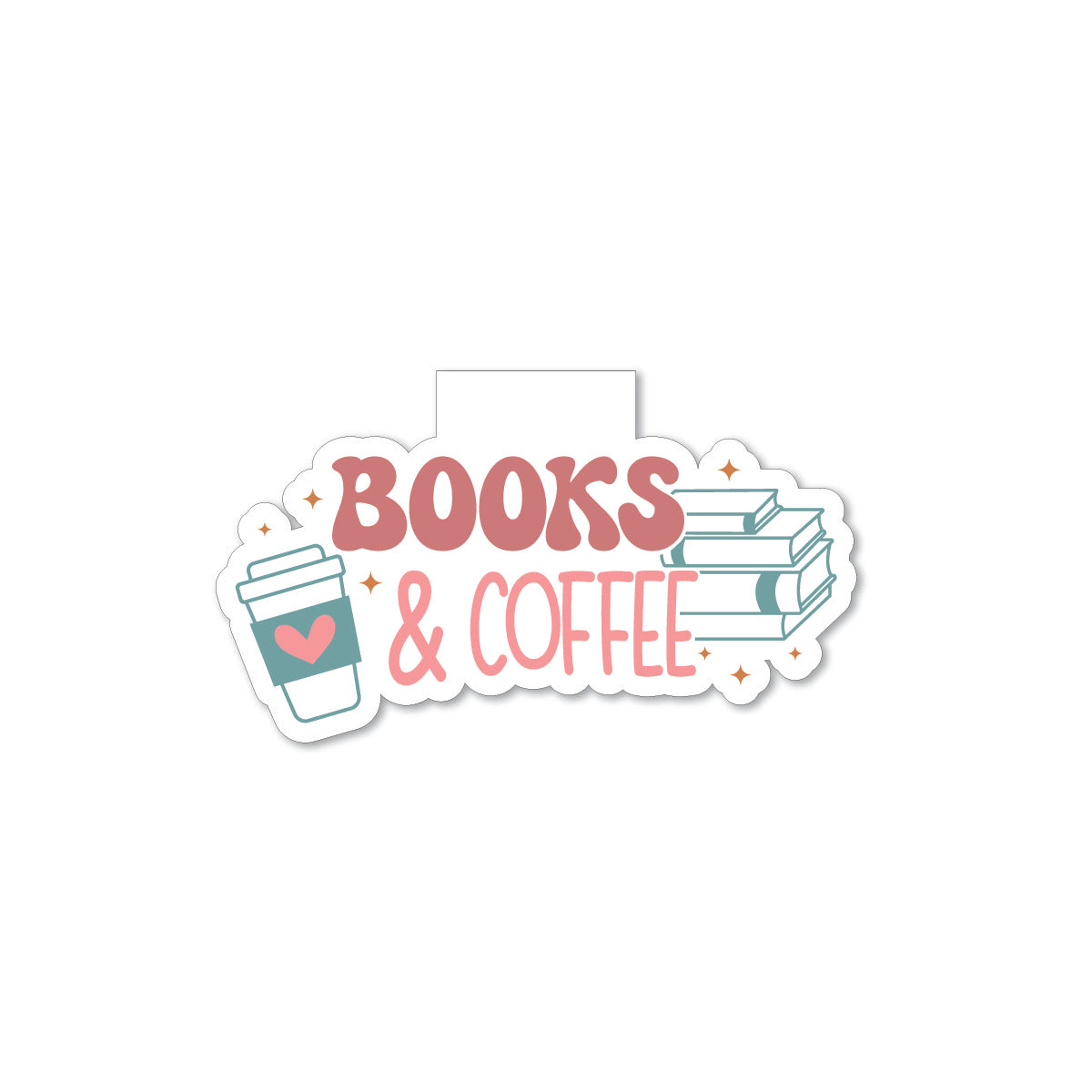 "Books & Coffee" Magnetic Bookmark