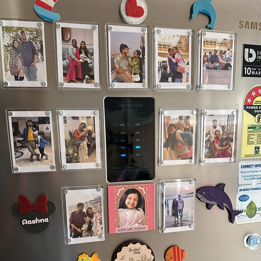 Polaroid Acrylic Fridge Magnets – Hold Your Memories in Style (4 * 2 inch )