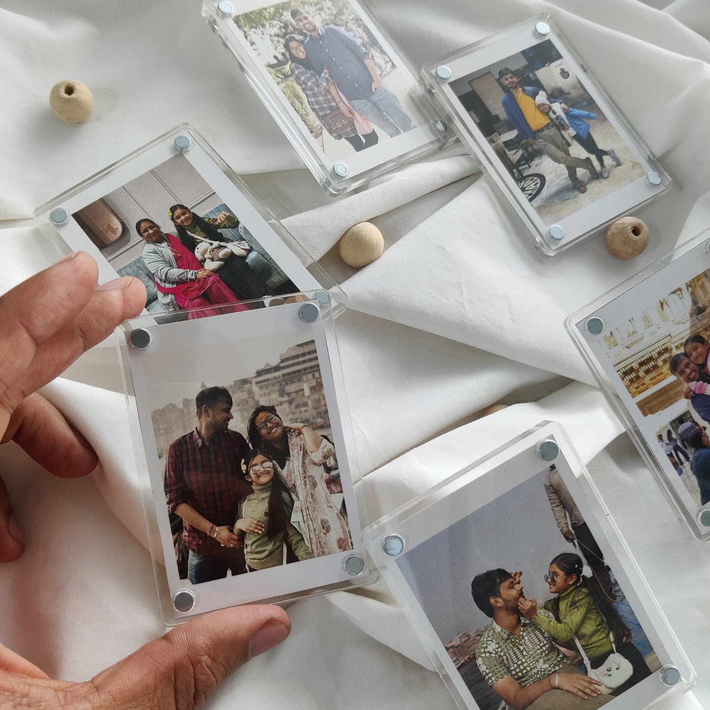 Polaroid Acrylic Fridge Magnets – Hold Your Memories in Style (3.5 * 2.5 inch)