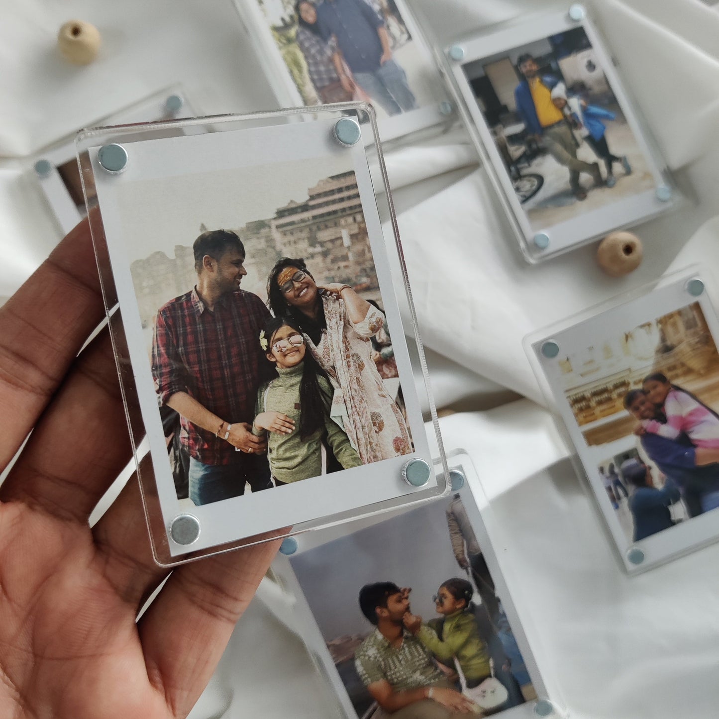 Polaroid Acrylic Fridge Magnets – Hold Your Memories in Style (4 * 2 inch )