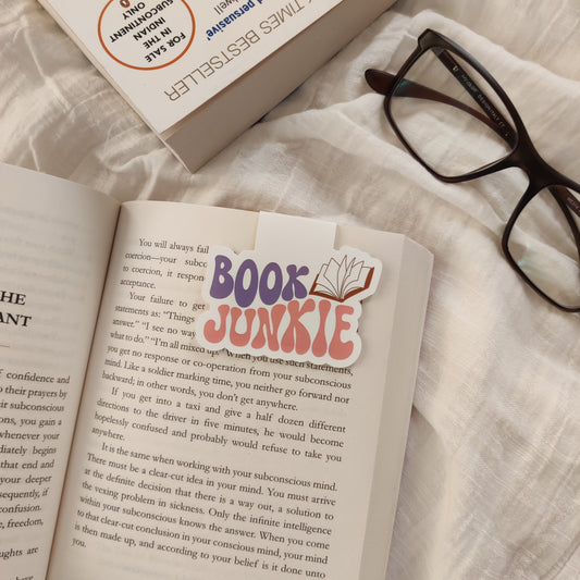 "Book Junkie" Magnetic Bookmark