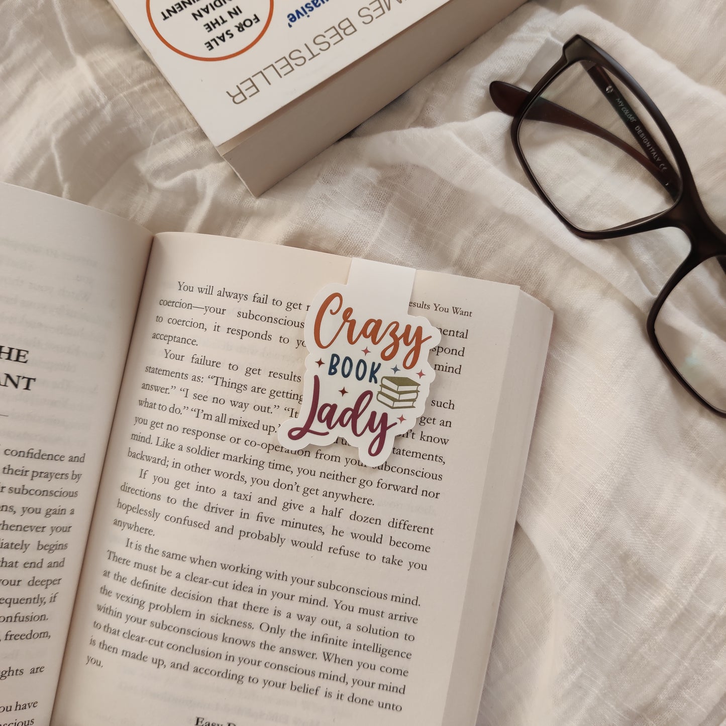 "Crazy Book Lady" Magnetic Bookmark