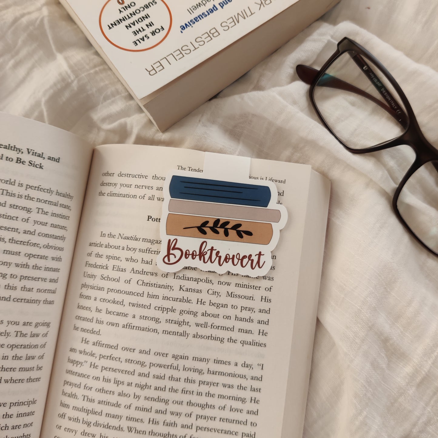 "Booktrovert" Magnetic Bookmark
