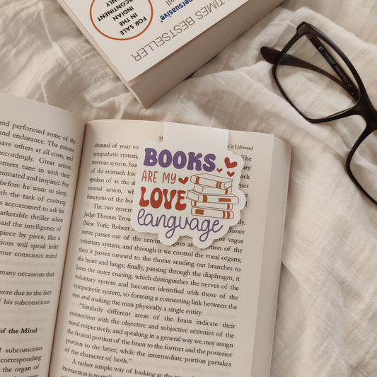 "Books Are My Love Language" Magnetic Bookmark