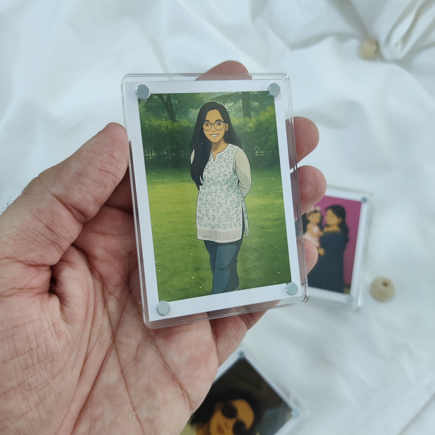 Polaroid Acrylic Fridge Magnets – Hold Your Memories in Style (3.5 * 2.5 inch)