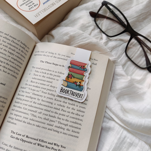 "Booktrovert" Magnetic Bookmark