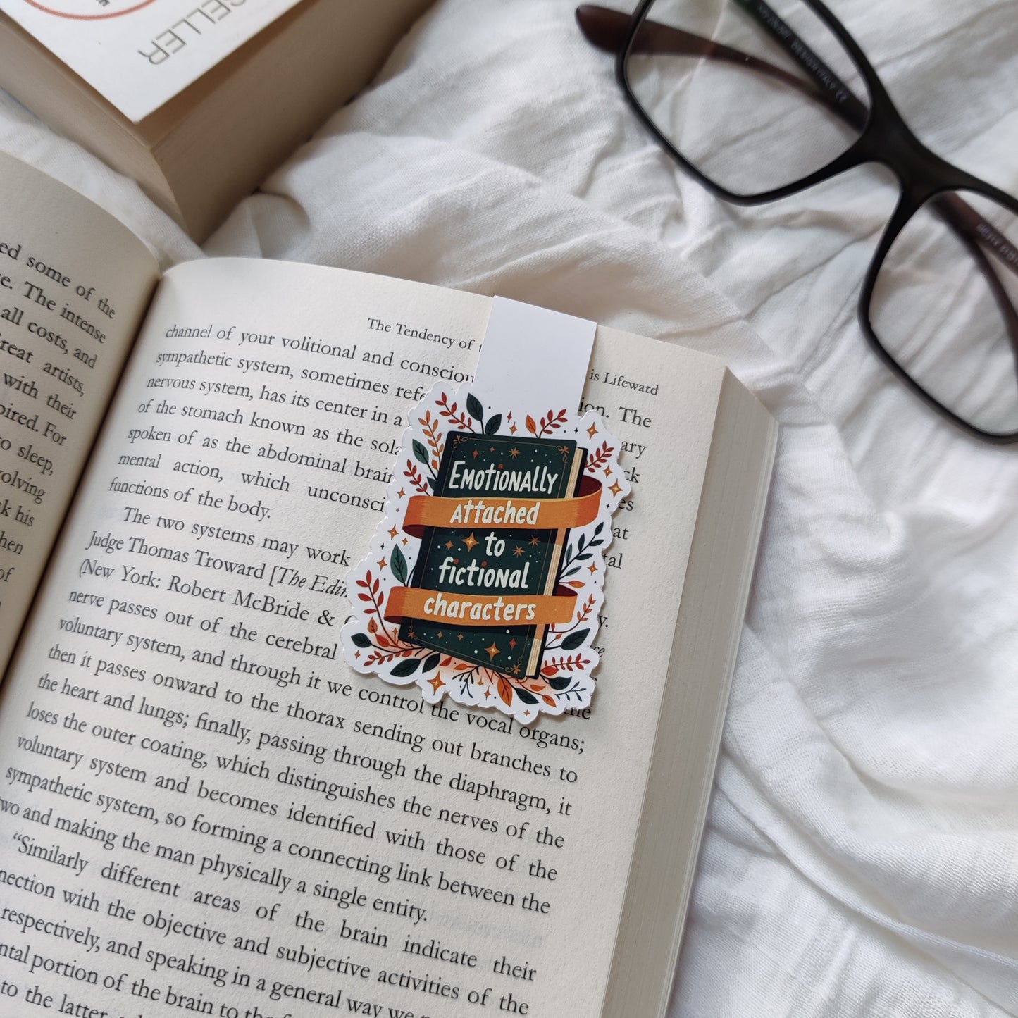 "Emotional Attached To  Fictional Characters" Magnetic Bookmark