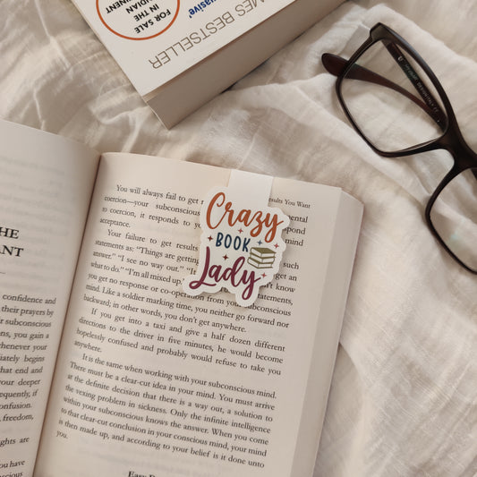 "Crazy Book Lady" Magnetic Bookmark