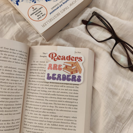 "Readers Are Leaders" Magnetic Bookmark
